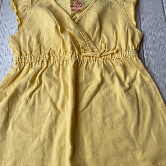 Okie Dokie Girls Tank Top Size 4T Yellow - Picture 2 of 6